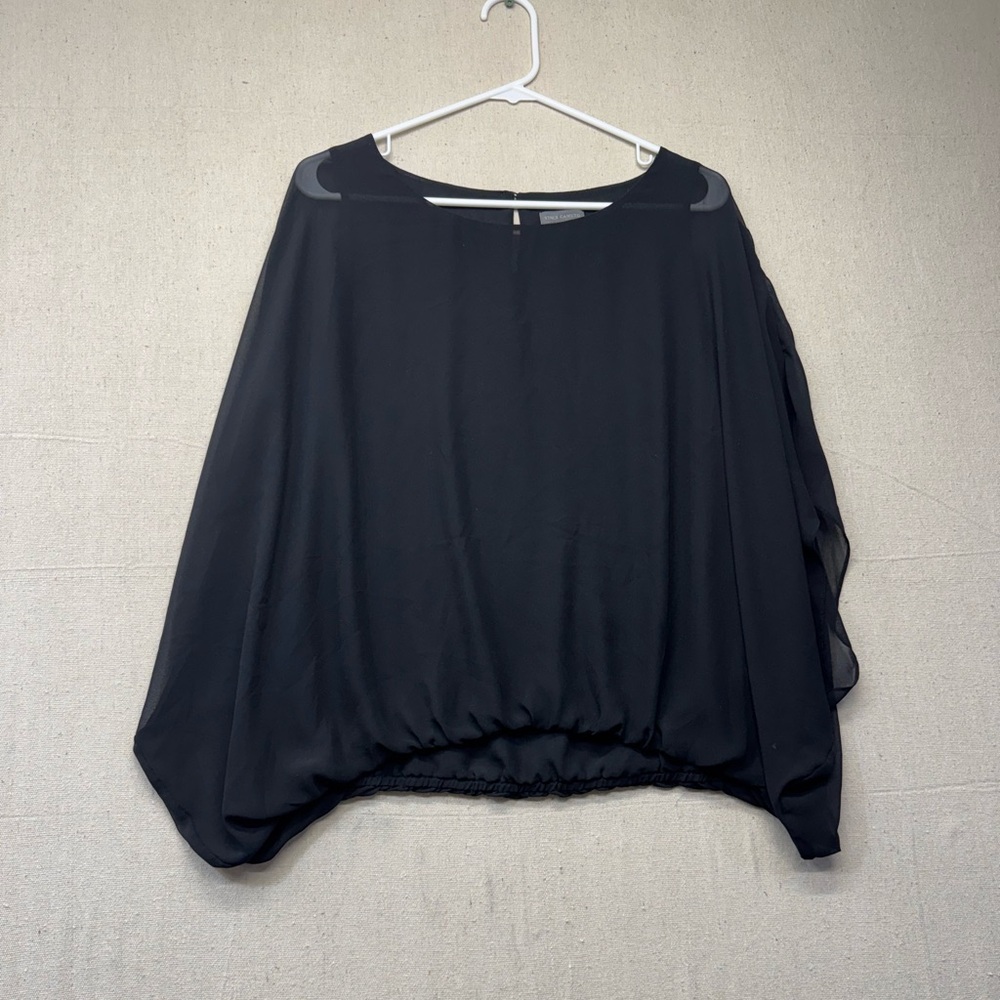 Vince Camuto Black Chiffon Blouse Size L